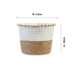 Seagrass Natural Woven Storage Planter / Basket