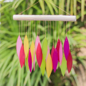 Glass Windchime - Leaves