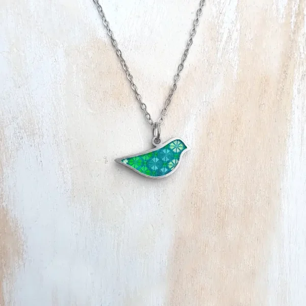 Bird Pendant with A Decorated Ceramic