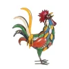 Recycled Iron Rooster Garden Sculpture - Image 2