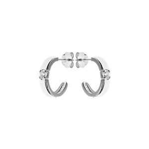 CARRIE SOLITAIRE STUD TOPPED HOOPS