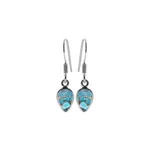 BRIDGET INVERTED TEARDROP BLUE MOHAVE TURQUOISE EARRINGS