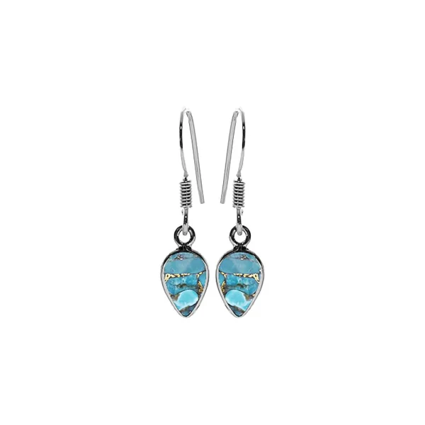 BRIDGET INVERTED TEARDROP BLUE MOHAVE TURQUOISE EARRINGS