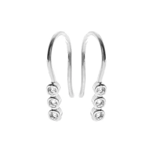 KENZIE TRIPLE CZ FIXED EARRINGS
