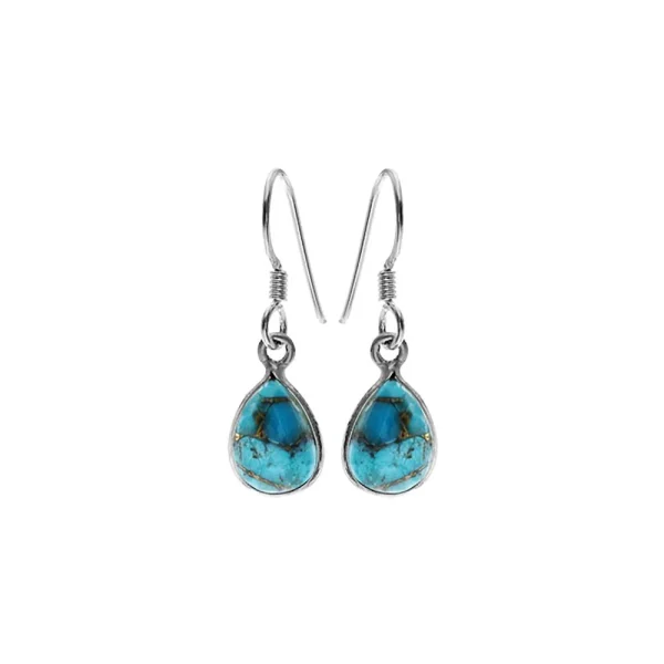 BRIDGET SMALL TEARDROP BLUE MOHAVE TURQUOISE EARRINGS