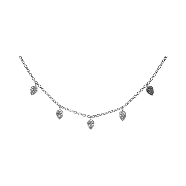 ALIANNA FIVE CZ-SET INVERTED TEARDROPS NECKLACE