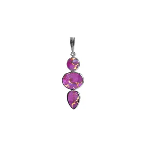 BRIDGET MIXED SHAPE PURPLE MOHAVE NECKLACE