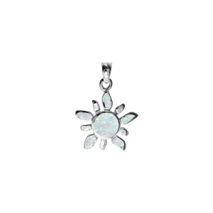 EMERIE WHITE SUNBURST PENDANT