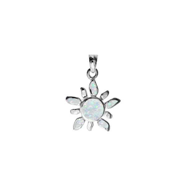 EMERIE WHITE SUNBURST PENDANT