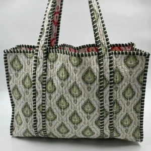 Kantha Quilted Boho Reversible (Small) Tote Bag