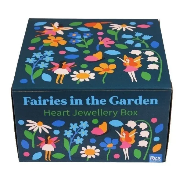 Heart Musical Jewellery Box - Fairies in the Garden - Image 3