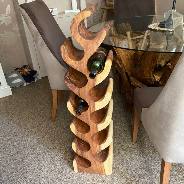 Teak Wooden Wine Rack - 12 Bottles