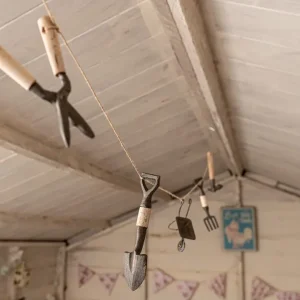 Decorative Handmade Garden Tool Garland - Rust