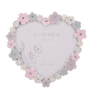 SOPHIA CLASSIC DAISY 4 X 6 HEART FRAME - PASTEL