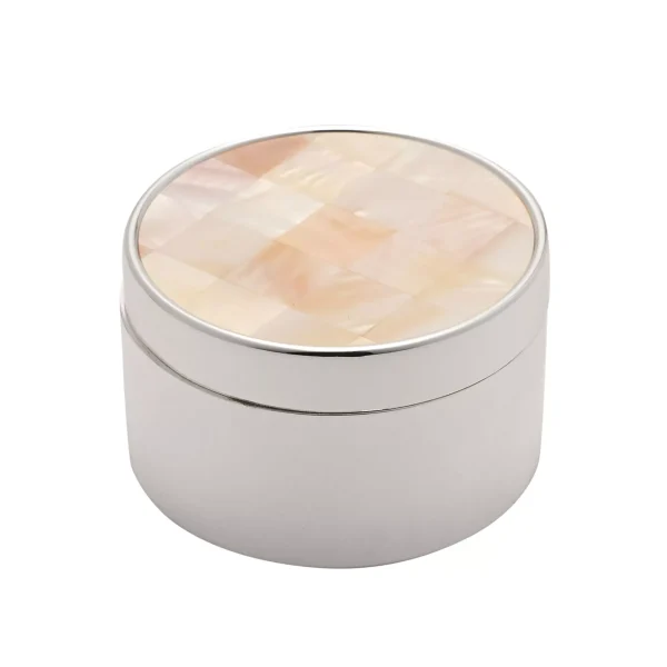 SOPHIA CLASSIC MOTHER OF PEARL ROUND TRINKET BOX