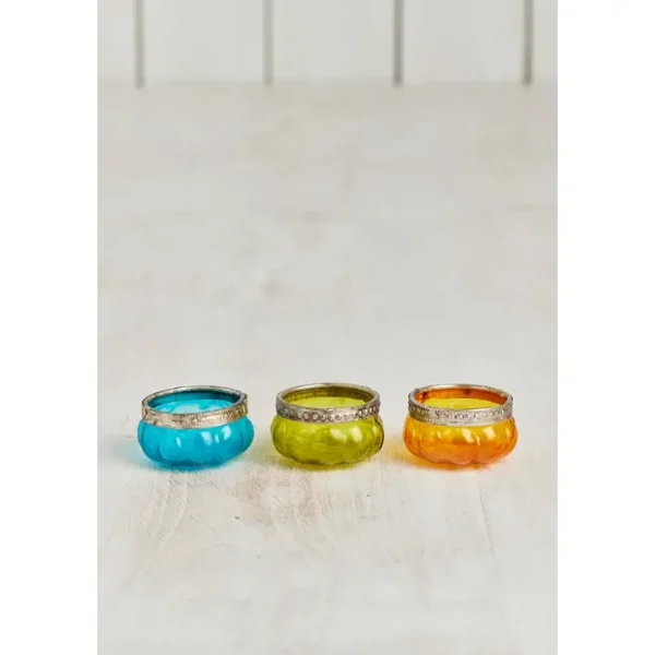 Pumpkin Glass & Iron Border Tealight - Image 3