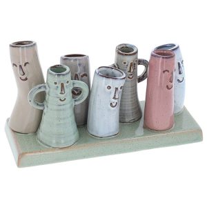 Petite Pottery 7 Stem Faces