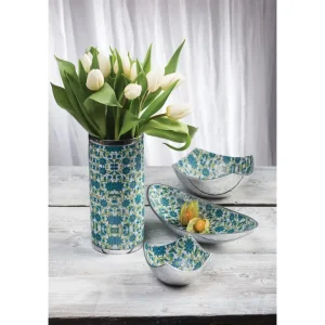 Floral Print Aluminium  square  Bowl