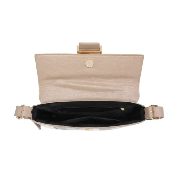 Striped Colour Block Pattern Flap Shoulder Bag - Image 3