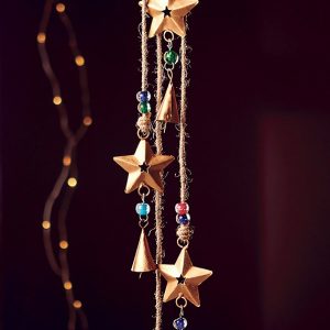 String of 5 stars with bells