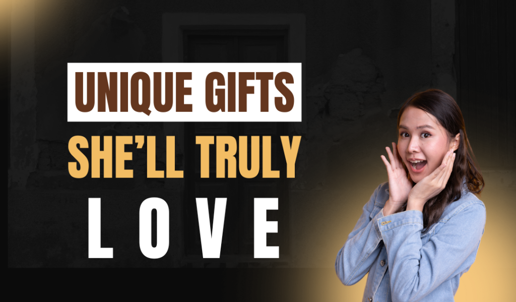A selection of unique and thoughtful gift items for women