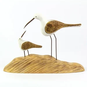 Two Waders On Plinth, 26cm
