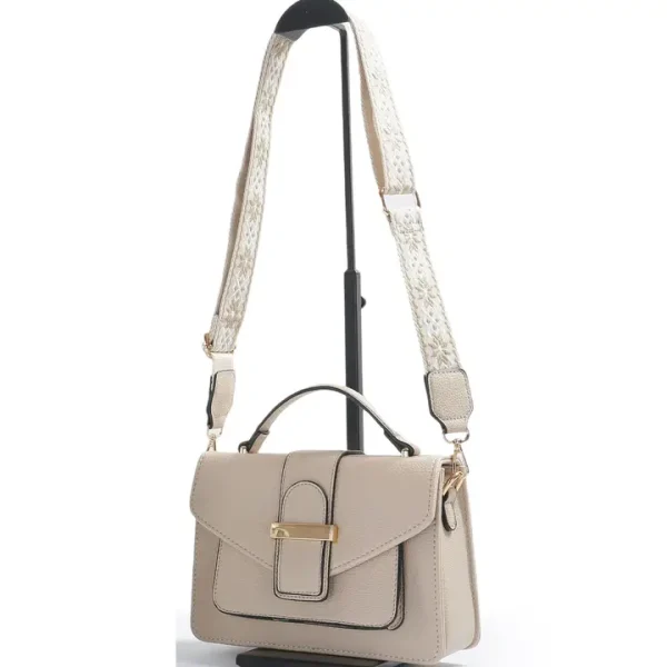 Crossbody/Grab Bag with Pocket On the Front and Buckle - Image 2