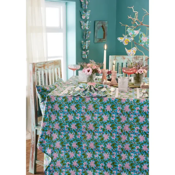 Block Print Tablecloth - Lily - Image 2
