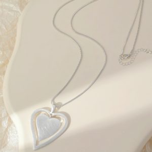 Matte Heart Necklace