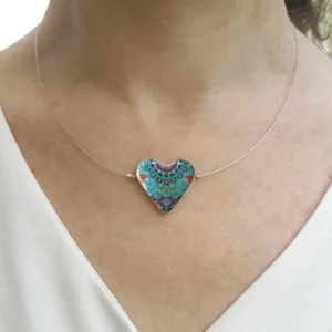 Heart Shaped Ceramic Necklace