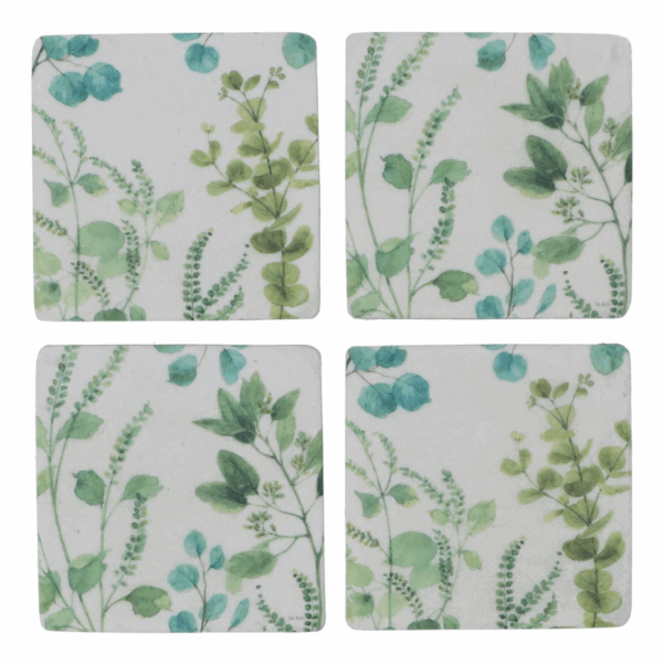 Resin Coaster 10cm - Eucalyptus