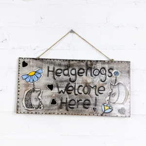 Hedgehogs Welcome Wall Plaque