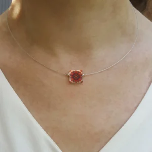 Small Square Ceramic Necklace