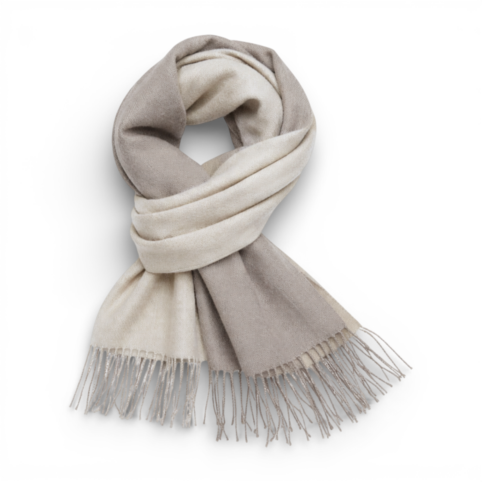 Premium Two-Tone Cashmere Blend Winter Scarf - Image 5