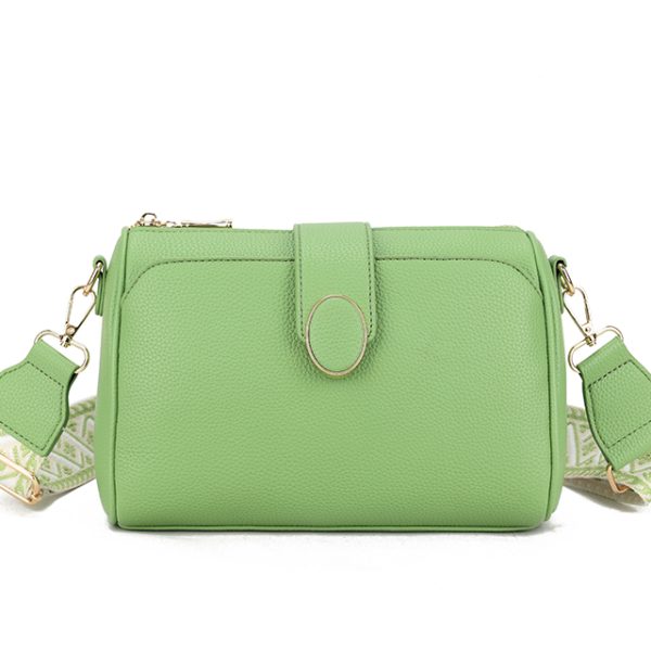 S-068 - Crossbody Bag W/Oval Strap Lock