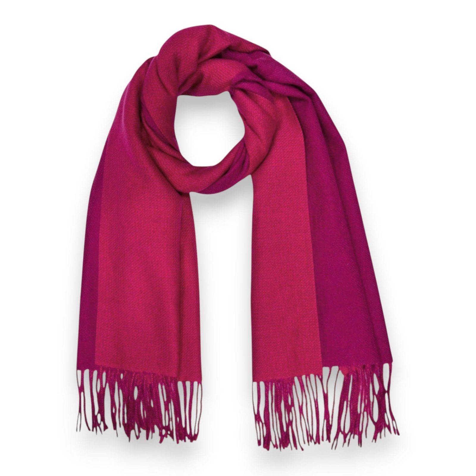Premium Two-Tone Cashmere Blend Winter Scarf - Image 29