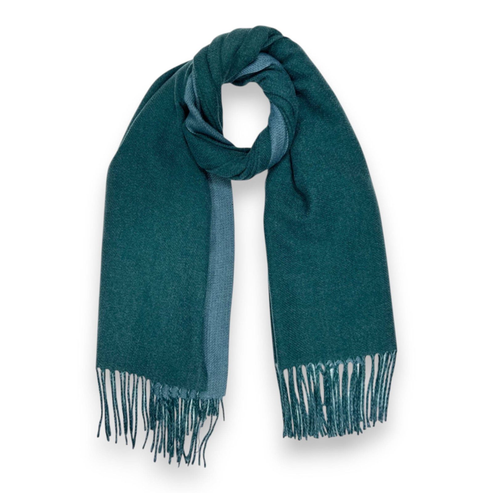 Premium Two-Tone Cashmere Blend Winter Scarf - Image 31