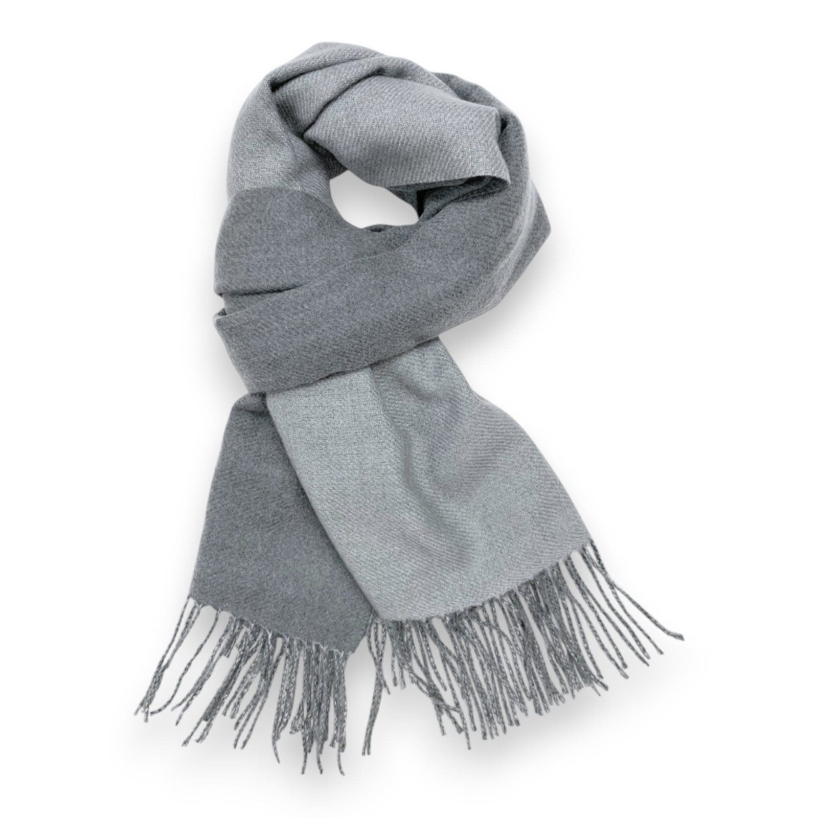 Premium Two-Tone Cashmere Blend Winter Scarf - Image 11