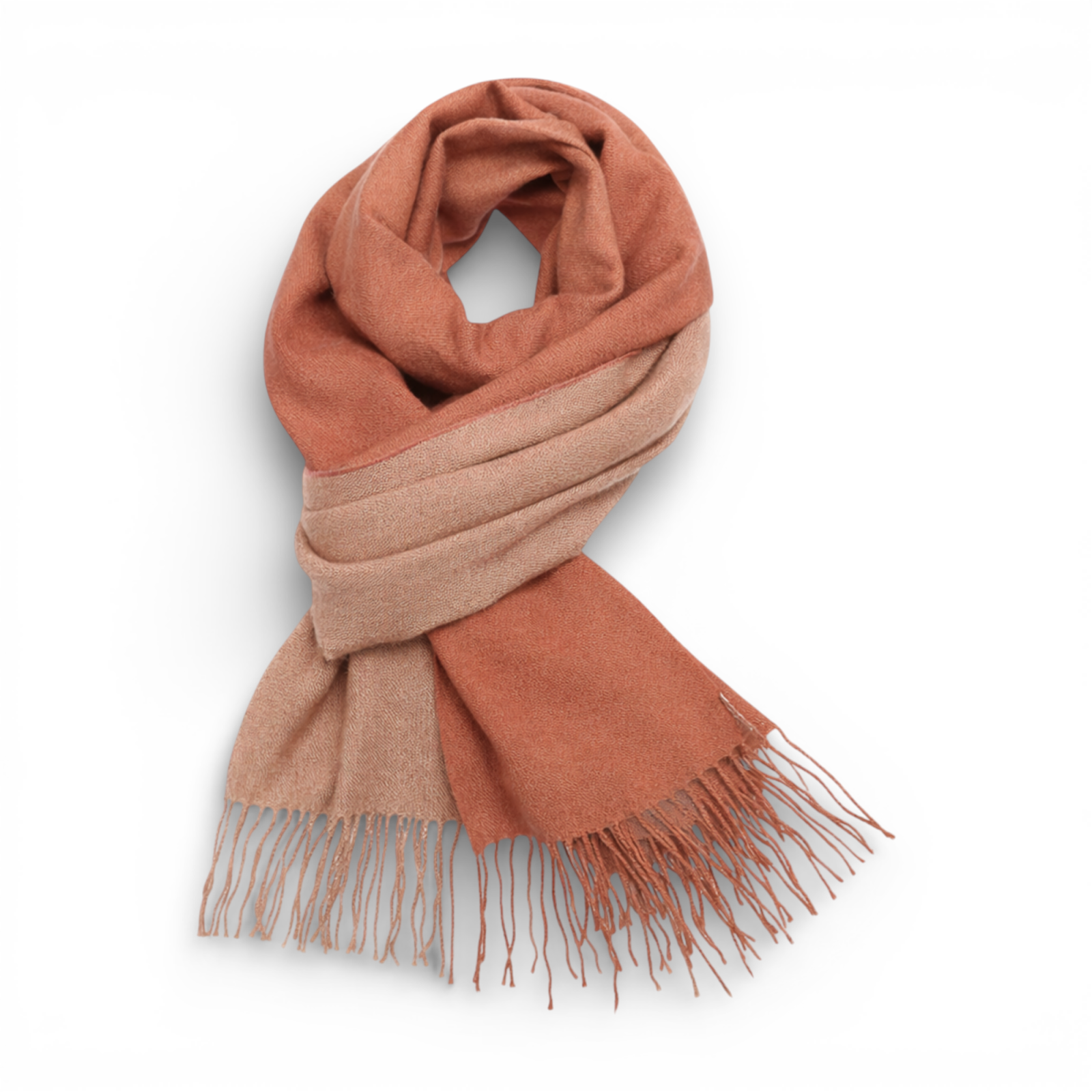 Premium Two-Tone Cashmere Blend Winter Scarf - Image 3