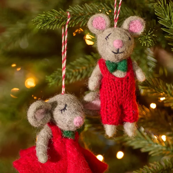 Felt Christmas Mice Decorations