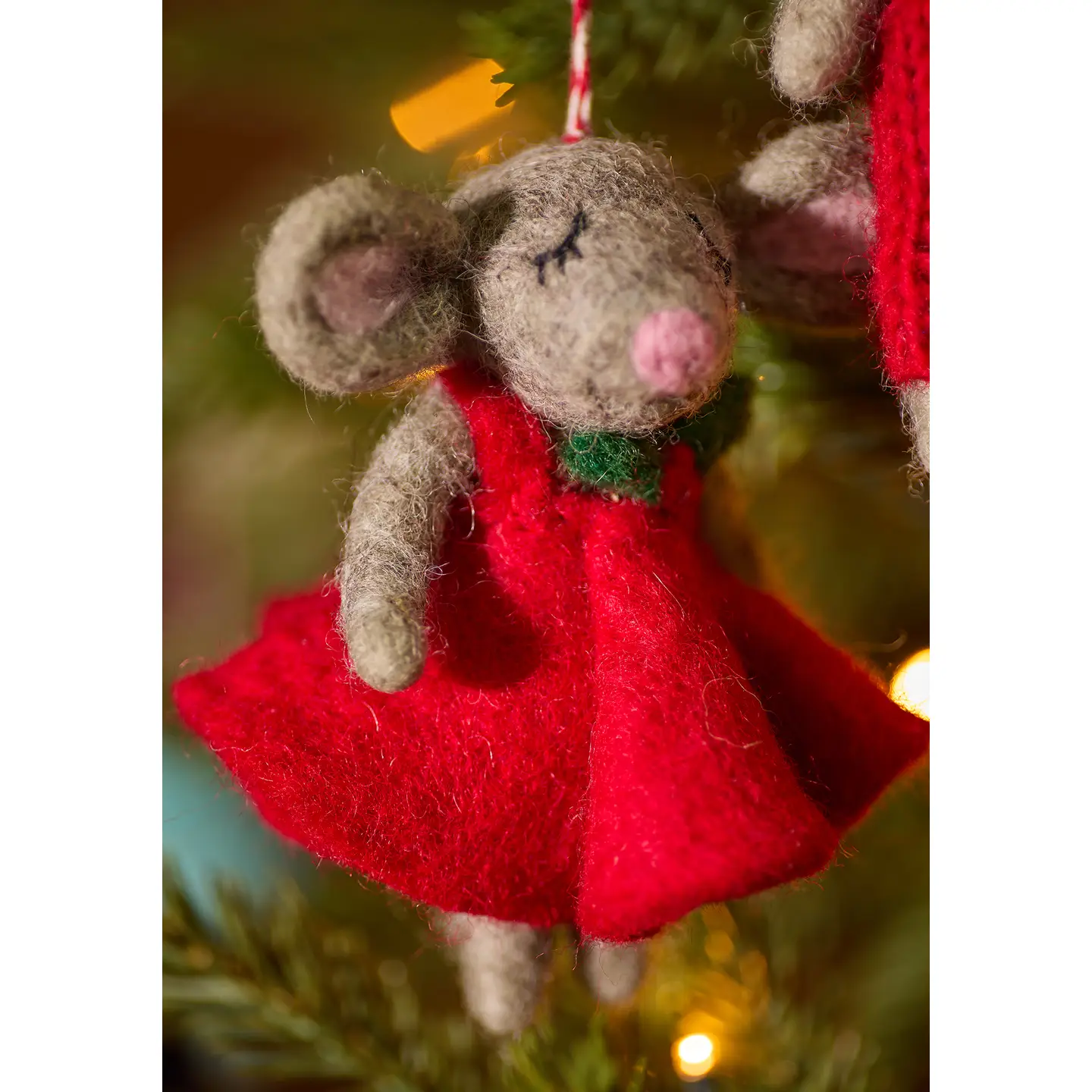 Felt Christmas Mice Decorations - Image 2