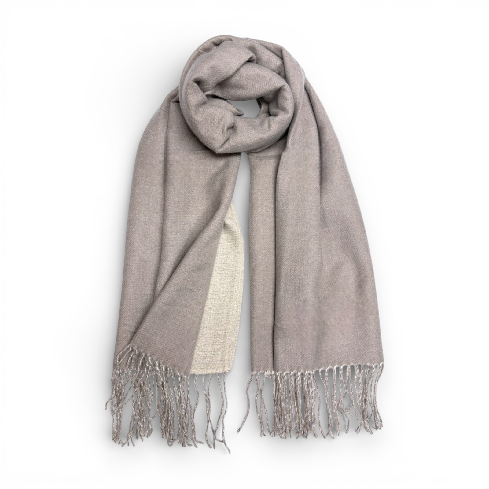 Premium Two-Tone Cashmere Blend Winter Scarf - Image 21